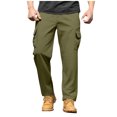 thumbnail image 1 of Amzcrzy Pantalones Clásicos Hombre Color Liso Cintura Elástica Cómodos Transpirables Elásticos Moda Informal Senderismo Pescar Correr Ejercicio Bolsillos Tallas S-3XL Verde, 1 of 8