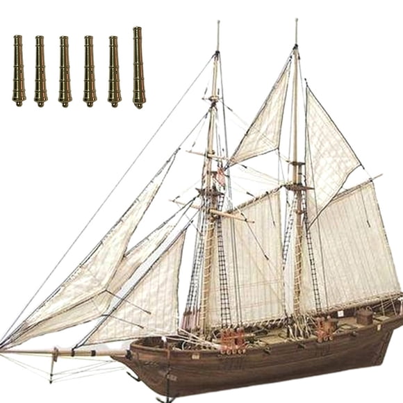 De Bronce Velero De Madera Kit De Barco Hogar Diy Modelo Decoración Barco Regalos Juguete Para Niños 7 Uds Piezas