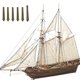 thumbnail image 1 of De Bronce Velero De Madera Kit De Barco Hogar Diy Modelo Decoración Barco Regalos Juguete Para Niños 7 Uds Piezas, 1 of 6