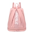 thumbnail image 2 of Mochila de gimnasio para mujer con compartimento para zapatos y bolsillo húmedo, bolsa deportiva impermeable y ligera para viajar, 2 of 8