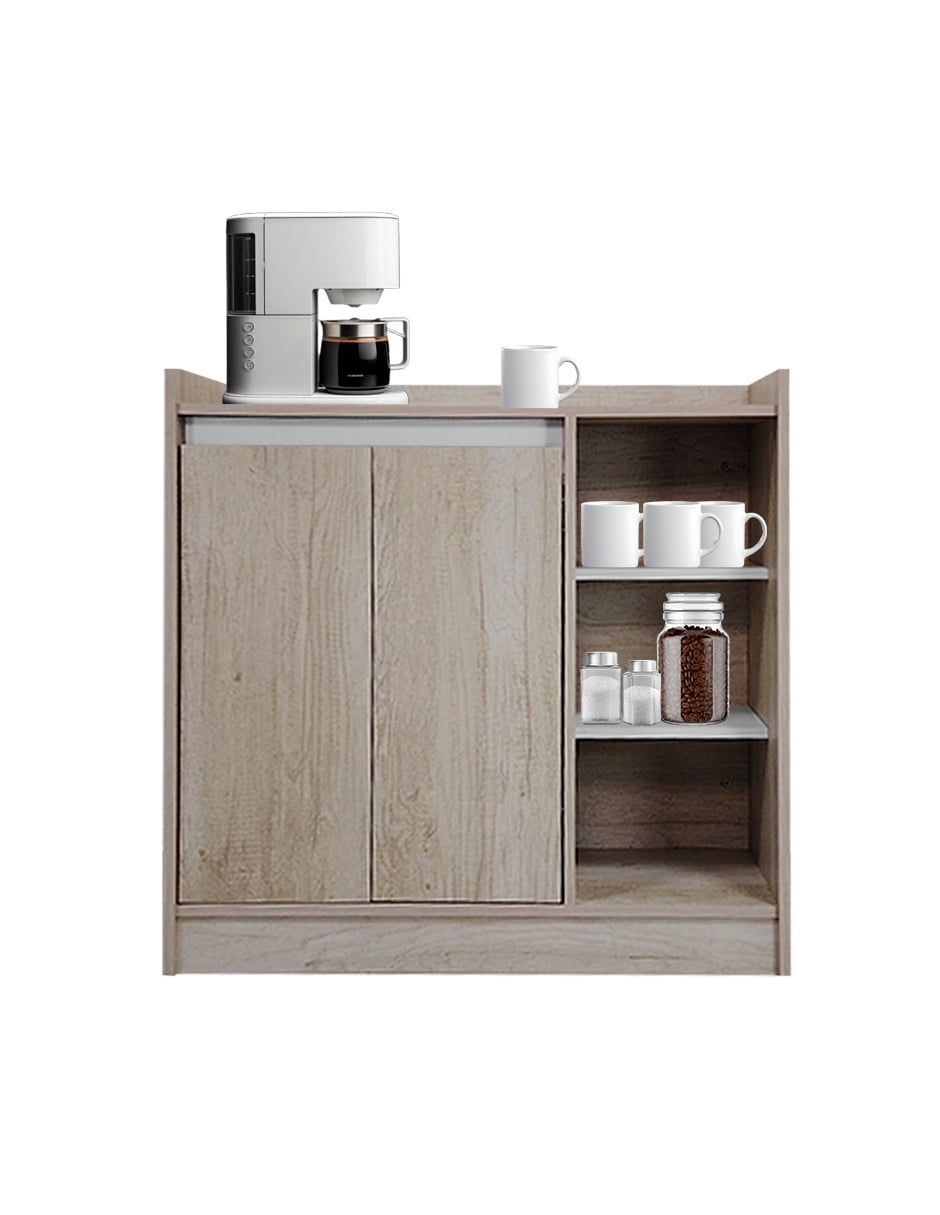Mueble Estación de Café Multiusos, Mesa Auxiliar con Amplio Almacenamiento, Diseño Minimalista.