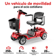 thumbnail image 3 of Scooter Eléctrico para Adultos Mayores Honey Whale MZ023 Rojo, 3 of 6