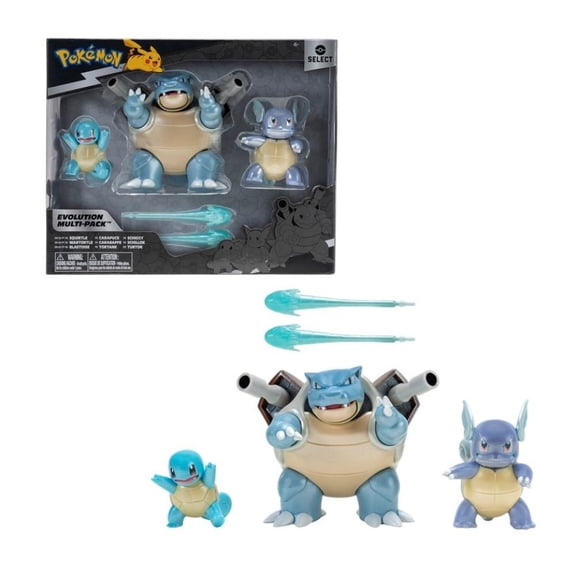 Set Evolución Pokémon Squirtle #3 Wartortle Blastoise