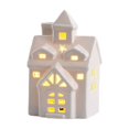thumbnail image 2 of Casa de cerámica con luces LED, figura brillante para mesa, decoración de escena de pueblo, adorno navideño colorido y exquisito, funciona con pilas, 1 pieza., 2 of 8