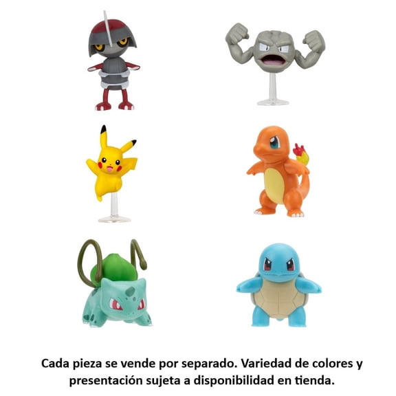 Figura Pokémon articulada de batalla de 3 pulgadas Varios modelos 1 pieza