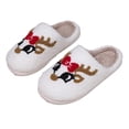 thumbnail image 2 of RKSTN christmas deals Women Christmas Deerlet Slipper Concise Office Stylish Winter Santa Claus Slippers For Girls Women, 2 of 8