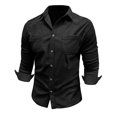 thumbnail image 4 of pstuiky Camisas casuales de manga larga para hombre, Cárdigan con capucha y manga larga para hombre, informal, de color liso, con bolsillos dobles y cremallera Tops casuales para hombres xxl, 4 of 7