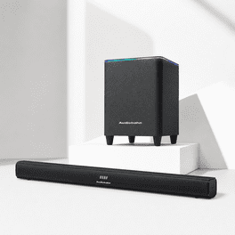 Barra de sonido 2.1 con subwoofer alambrico 600w Audiobahn ASBAR1100PACK