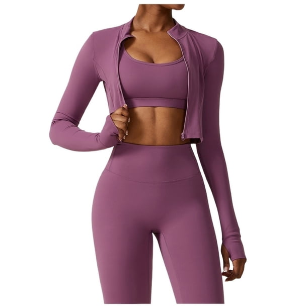 Chaqueta de Yoga for mujer, chaqueta de Yoga deportiva for correr al aire libre con cremallera, chaqueta de manga larga, ropa de Yoga de secado rápido for niñas