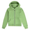 thumbnail image 3 of Sudadera de manga larga con cuello redondo y media cremallera para niñas de 5 a 14 años, sudadera corta de felpa suave y ligera con bolsillo, como se muestra en la imagen, de 5 a 13 años., 3 of 4