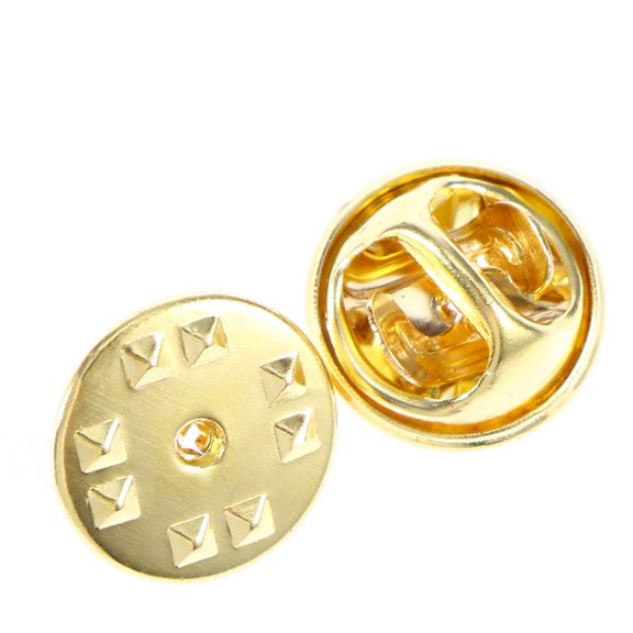 BESTYASH 50Ud Metal Pin Back Dorado Para Sujeción De Pines En Solapas Y Joyería