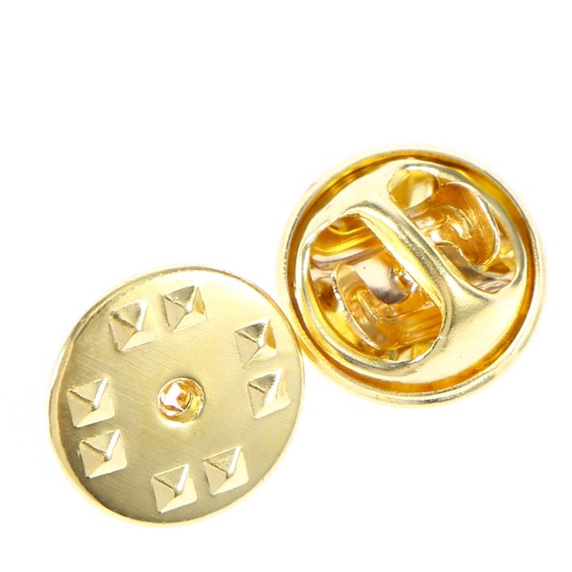 BESTYASH 50Ud Metal Pin Back Dorado Para Sujeción De Pines En Solapas Y Joyería