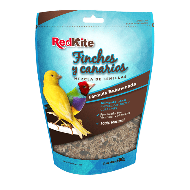Mezcla de Semillas REDKITE Para Canarios Finches y Periquitos 500 gr