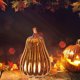 thumbnail image 2 of Decoración de calabazas de cristal para el hogar, accesorios de linternas LED para otoño, Acción de Gracias y Dorado 2, 2 of 8