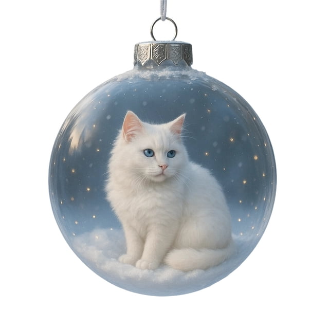 CaiYueKe Christmas Cat Ornaments Set Cute Kitty Tree Decorations Holiday Pet Pendant Collection Festive Animal Decor for Cat Lovers Home Party Supplies