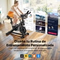 thumbnail image 4 of MERACH Bicicleta Fija para Casa, Bicicleta Spinning con App Gratuita, Transmisión por Correa Silenciosa, Volante de 35 lb, Asiento Cómodo, Soporta hasta 137kg, 4 of 9