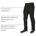 thumbnail image 4 of Pantalones de béisbol CHAMPRO juvenil, talla mediana, negro, 4 of 9