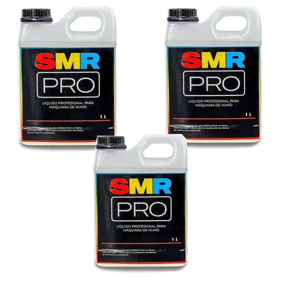 3 Liquidos para Humo Niebla SMR PRO Fragancia Neutro 1L