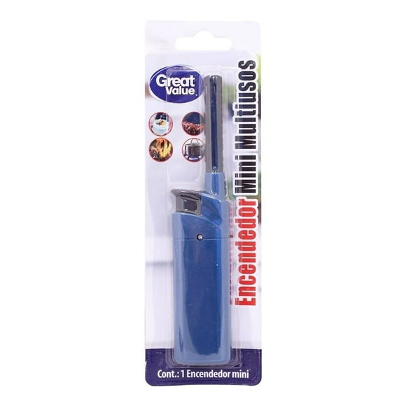 Mini Encendedor Great Value Multiusos Azul