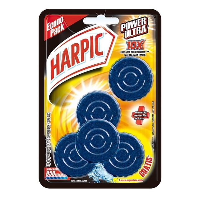 Pastilla para tanque Harpic power ultra 5 pzas de 45 g c/u