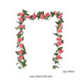 thumbnail image 3 of Adorno de pared de 2 piezas con rosas artificiales de 10 cabezas, ideal para San Valentín. Jarrones de cristal decorativos para dormitorio o sala de estar. Marco metálico. 230 cm (90,55, 3 of 9