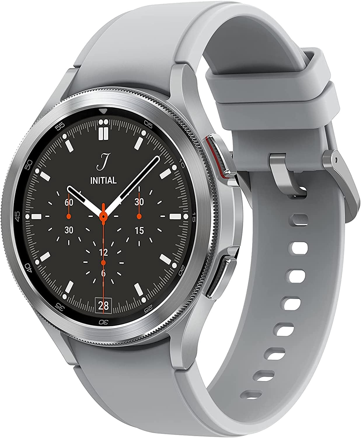 Samsung Galaxy Watch 4 Classic - Reloj inteligente de 42 mm con monitor ECG para salud, fitness, correr, ciclos de sueño, detección de caídas GPS, versión LTE, color plateado (Reacondicionado)