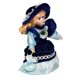 thumbnail image 2 of Muñecas de porcelana de 20 cm, niña con sombrero para exhibir, decoración del hogar. Azul, 2 of 6