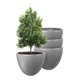 thumbnail image 1 of Atmos Homeware Macetas Decorativas para Interior y Exterior |  4 Maceta Grande de Plástico con Capacidad para 45 Litros | Modelo Bis color Plata 4 Piezas., 1 of 6