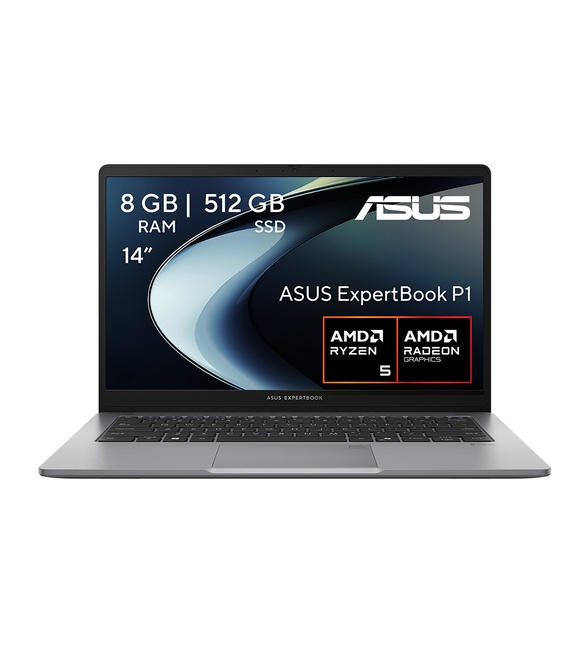 Laptop ASUS ExpertBook P1 14" FHD Ryzen 5 150 8GB 512GB SSD Windows 11 Pro Wi-Fi 6 Misty Grey - Español