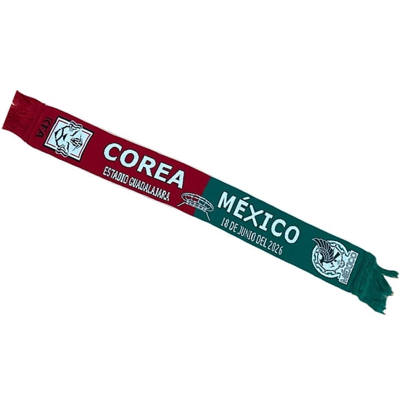 Bufanda Partido Mundial Mexico vs Corea 18 Junio 2026 Guadalajara