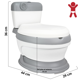 thumbnail image 4 of Baño Entrenador para Niños con Sonido Antideslizante Asiento Acolchado Diseño Realista - Gris, 4 of 7