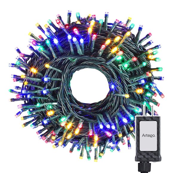 Luces serie 100 led interior exterior Decoración Navidad Artego eventos bodas LED christmas string lights con temporizador Multicolor