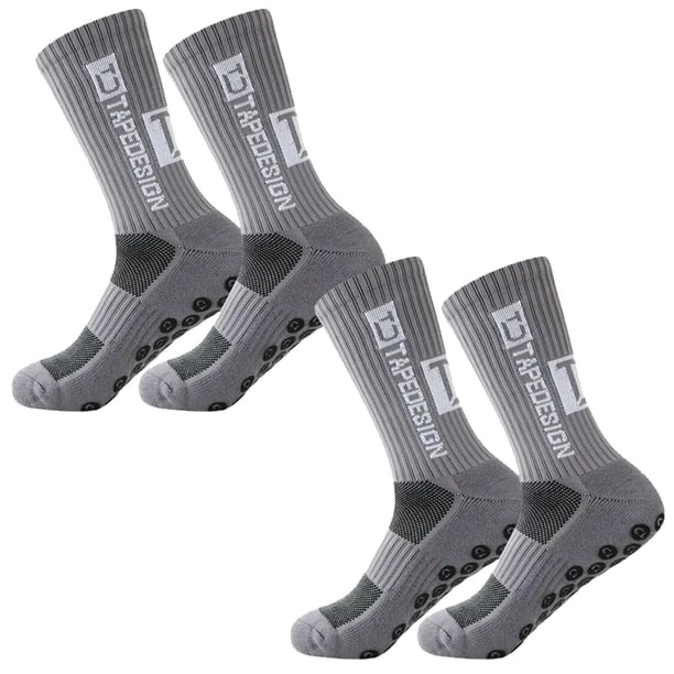 Medias Deportivas SpotGrey 2Pares Gris 6-12.5US TapeDesign Calcetines Tubo Medio Algodón.