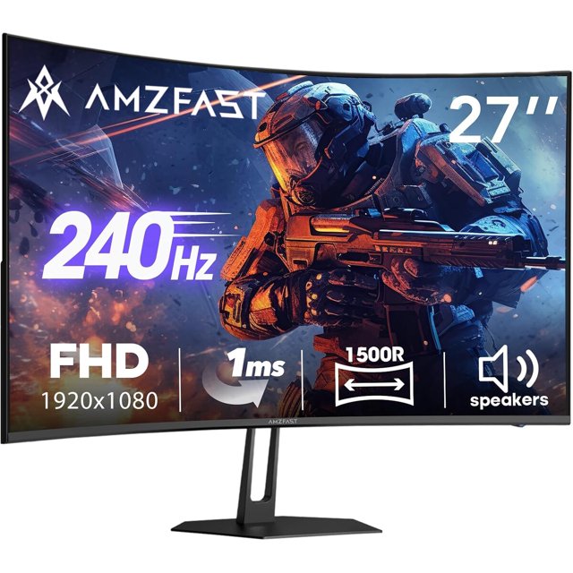 Amzfast Monitor Gamer Curvo AMZG27C1 Pro de 27 Pulgadas FHD 240 Hz
