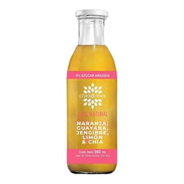 Jugo Natural Chía Mía con Chía, Naranja, Guayaba, Jengibre y Limón, Botella 360 ml