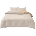 thumbnail image 2 of Juego de cama de 4 piezas para dormitorios | Poliéster suave lavado | Tamaños individual y matrimonial | Diseño reversible | Incluye funda nórdica, sábana ajustable y 2 fundas de almohada, 2 of 6