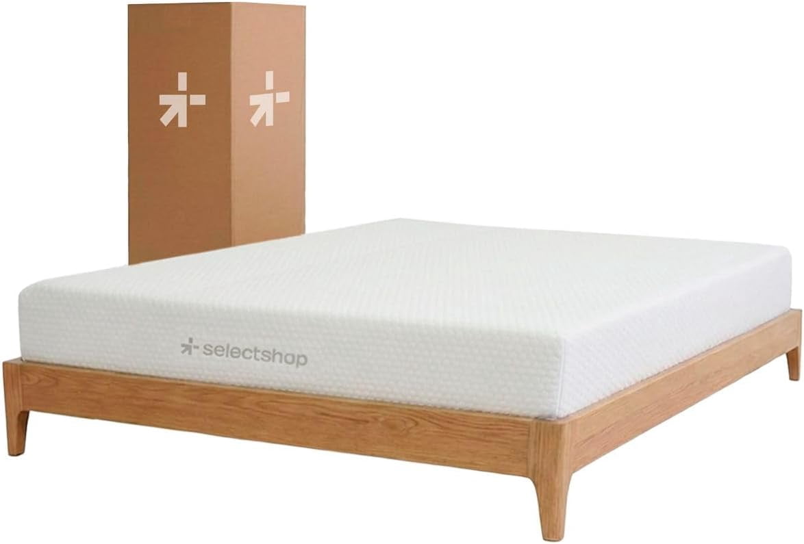 Colchón Queen Size En Caja Esponja Memory Foam De Alta Densidad Firmeza Media Suavidad Y Durabilidad Tecnología Híbrida Ortopédico (Blanco Queen)