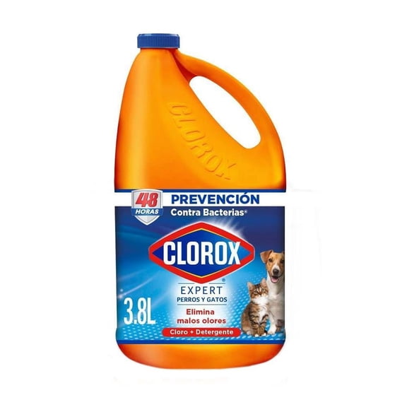 Cloro desinfectante con detergente Clorox Expert perros y gatos 3.8 L