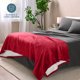 thumbnail image 4 of Manta de Cama de Felpa Sherpa Bare Home Reversible Liviana Tamaño King Roja, 4 of 6