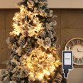 thumbnail image 1 of Luces serie 112 led star burst Artego con 2 ramos de 40cm de diámetro unidos de 56 leds BETA Decoración Navidad eventos bodas LED christmas string lights waterproof 8 modos uso temporizador, 1 of 7