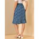 thumbnail image 5 of AllegK Falmidi dividicon botones en espaly dobladillo con volantes florales pamujer Azul XS, 5 of 6