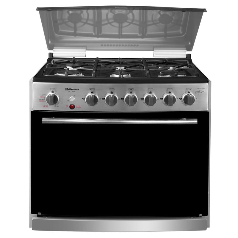 Estufa Koblenz de Piso 6 Quemadores Plateado con Capelo EE-6131 MD-ICHIC