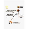 thumbnail image 4 of Desbrozadora Desmalezadora A Gasolina 52cc 3 Hp 2 Tiempos color naranja, 4 of 4
