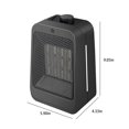 thumbnail image 3 of Calefactor portátil cerámico de 1500W - Calefactor portátil de calentamiento rápido con oscilación de 120°, 3 niveles de calor y protección contra volcamientos para dormitorio, oficina, escritorio, 3 of 6