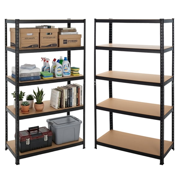 Set de 2  Estantes Metálicos Organizador Anaquel Mueble 5 Niveles