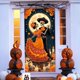 thumbnail image 5 of Cubierta de puerta de poliéster, decoración navideña de 35 x 71 pulgadas, para Halloween y Día de Muertos. Decoración de Halloween y Día de Muertos. Decoración para fiestas, Halloween, otoño, hogar, a, 5 of 6