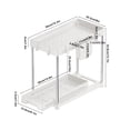 thumbnail image 3 of Gabinete de cocina estante colgante, estante de armario de cocina, estante de almacenamiento de cocina de 2 niveles, estante de cocina plegable, metal, dise?o de 2 niveles, para cocina, 3 of 7