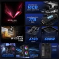 thumbnail image 4 of Computadora Escritorio Completa Xtreme PC Gaming AMD Radeon Vega Renoir Ryzen 7 5700G 16GB SSD 1TB Monitor 23.8 75Hz WIFI Black juegos casuales, trabajo y estudio, 4 of 7