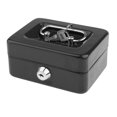 thumbnail image 1 of Contenedor de almacenamiento portátil de metal creativo con cerradura y caja para dinero Negro, 1 of 9
