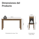 thumbnail image 3 of Juego de Comedor Madesa Bahamas con Mesa y 6 Sillas, 3 of 9